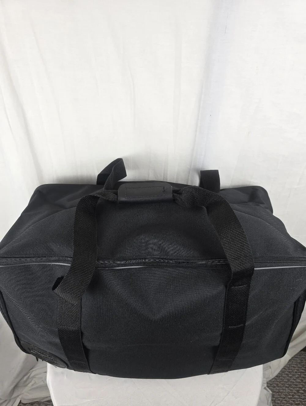 NWT Harley-Davidson Black Canvas Duffle Bag W/Bar & Sheild Logo Patch